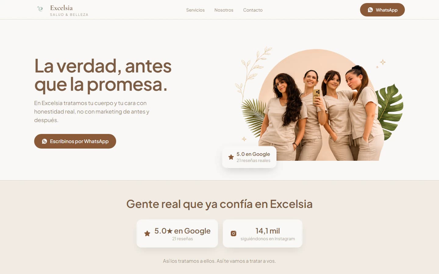 Captura de excelsia-salud.godreamai.com